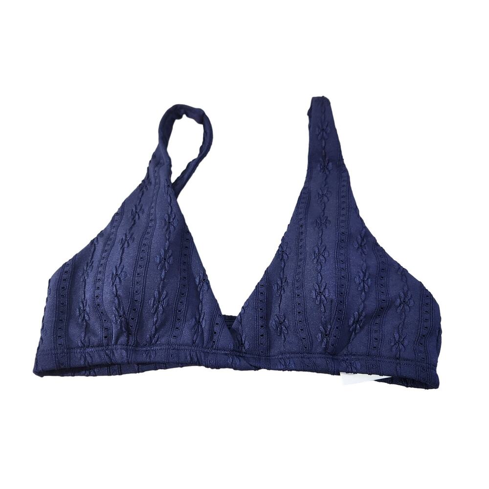 Andie Swim The Belmar Bikini Top In Navy New With Tags Womens Size XS